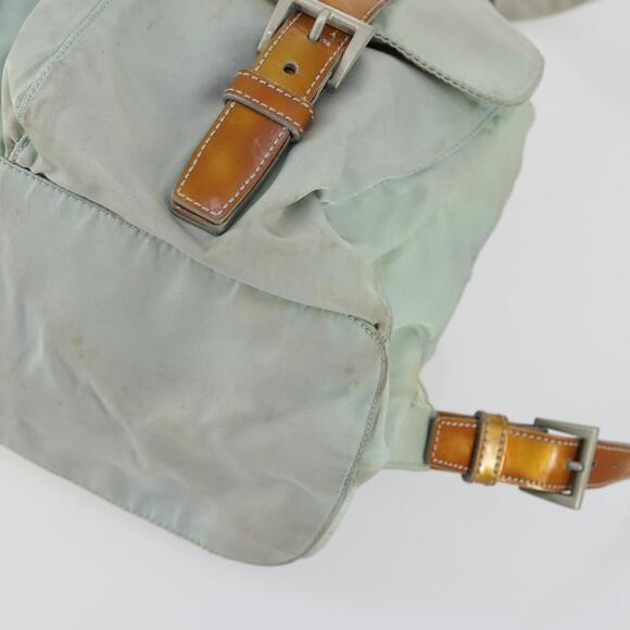 PRADA Backpack Nylon Light Blue Silver Auth 151340 main image 7